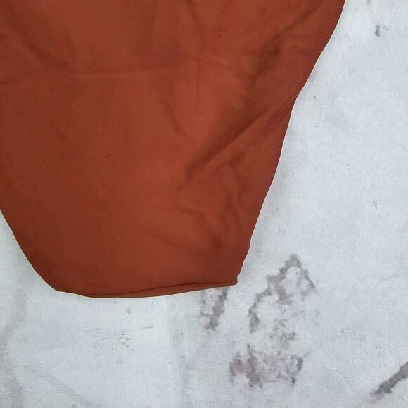 J Crew Swim Bottom Curved Waist String Bikini High Cut Mid Rise Terracotta - Picture 6 of 10